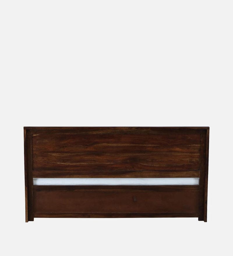 Sheesham Wood King Size Bed In Provincial Teak Finish With Hydraulic Storage