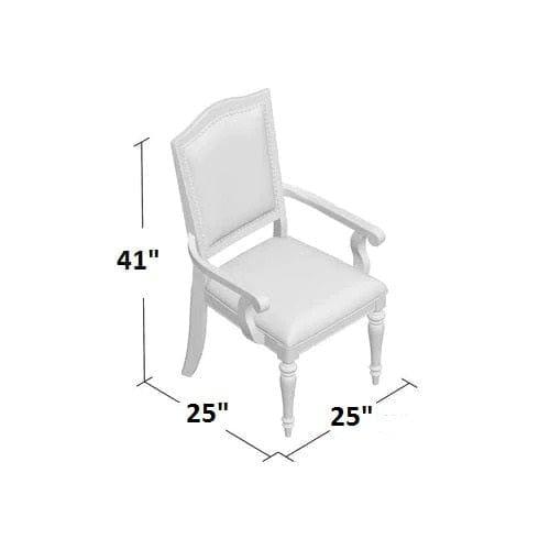 Royal Heritage Teak Wood Upholstered Arm Chair (Set of 2)